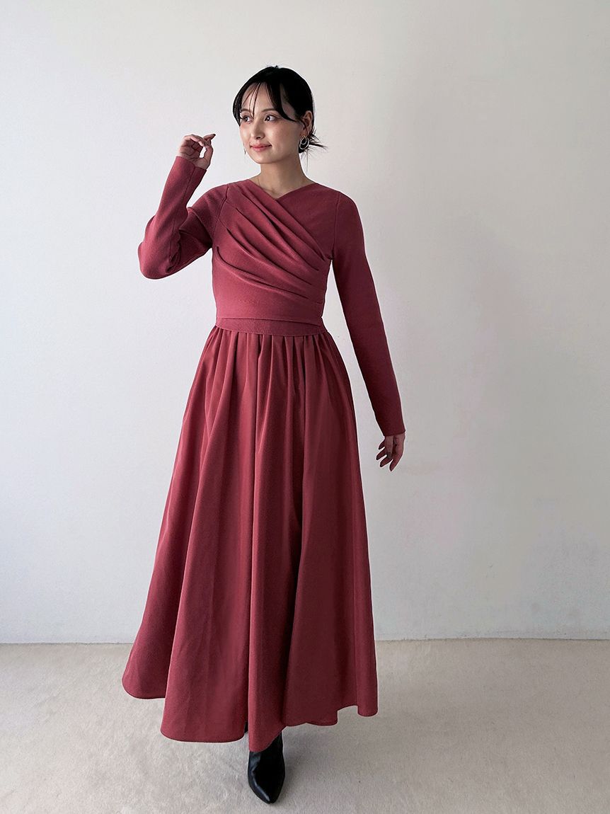 SNIDEL「ニットドッキングワンピース」|ワンピース|