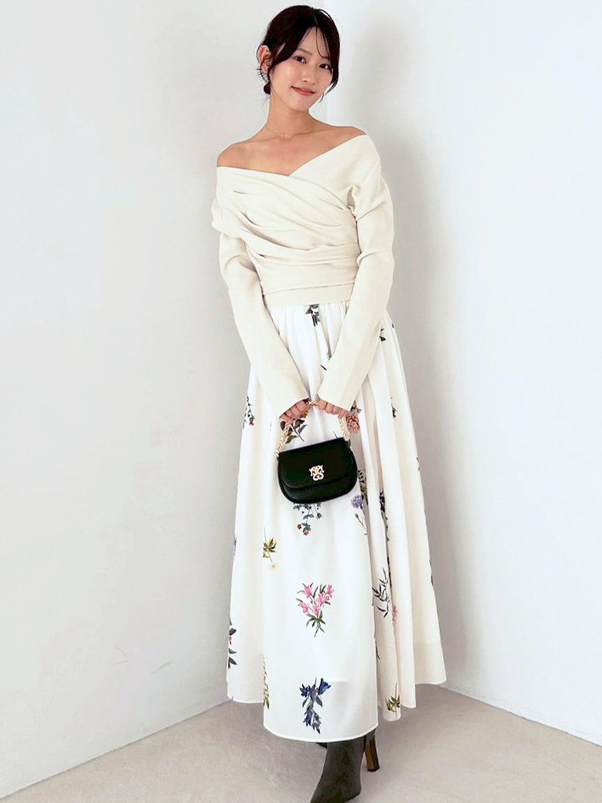 SNIDEL「ニットドッキングワンピース」|ワンピース|