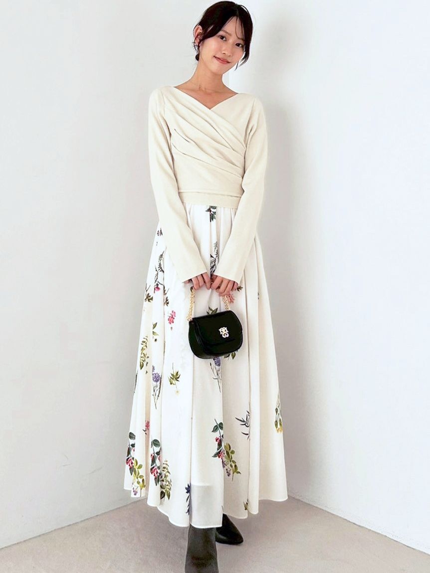 SNIDEL「ニットドッキングワンピース」|ワンピース|