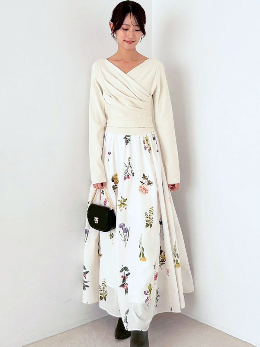 SNIDEL「ニットドッキングワンピース」|ワンピース|