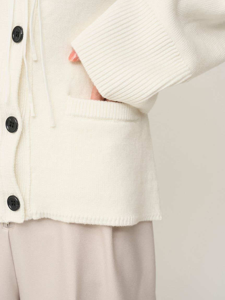 SNIDEL「バテンレースカラーニットカーディガン」|カーディガン|