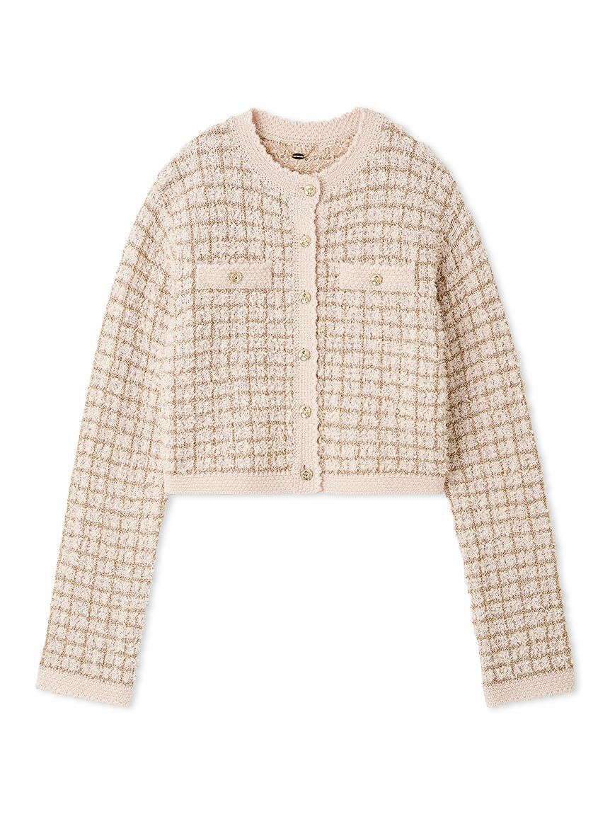 LILY BROWN「ツイードニットカーディガン」|カーディガン|