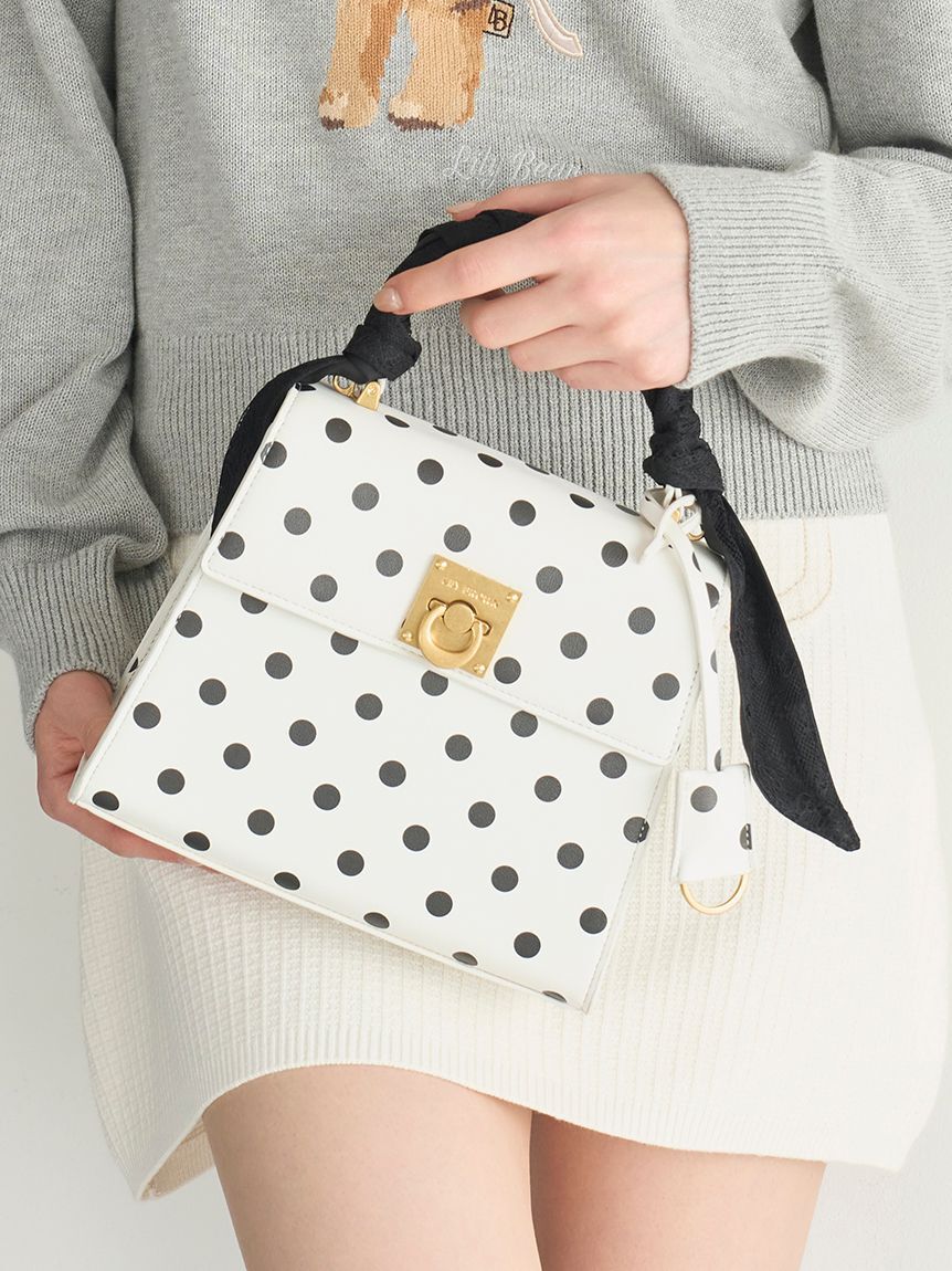 LILY BROWN「レーススカーフ付きハンドバッグ」|ハンドバッグ|