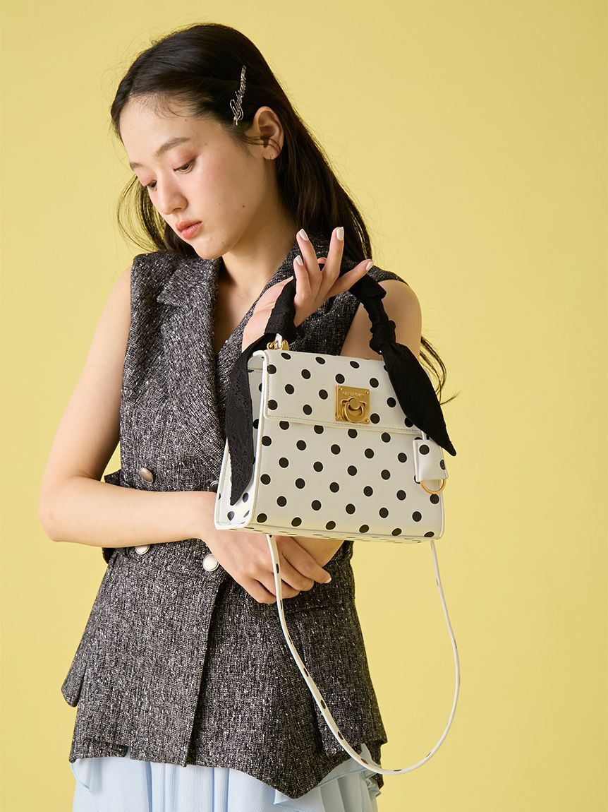 LILY BROWN「レーススカーフ付きハンドバッグ」|ハンドバッグ|