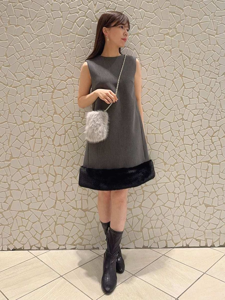 CELFORD「裾ファーミニワンピース」|ワンピース|