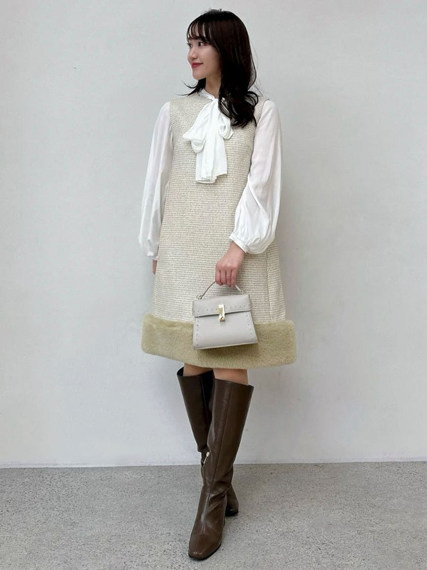 CELFORD「裾ファーミニワンピース」|ワンピース|