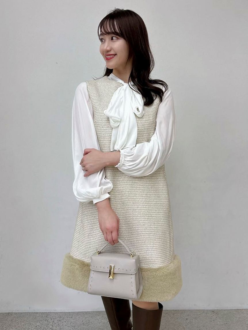 CELFORD「裾ファーミニワンピース」|ワンピース|