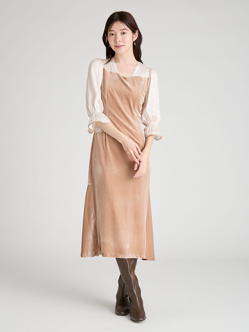 CELFORD「ベロアマーメイドワンピース」|ワンピース|