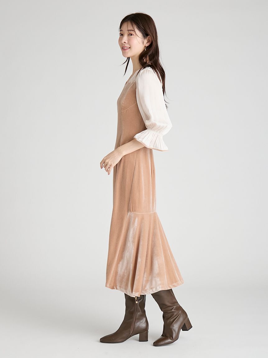 CELFORD「ベロアマーメイドワンピース」|ワンピース|