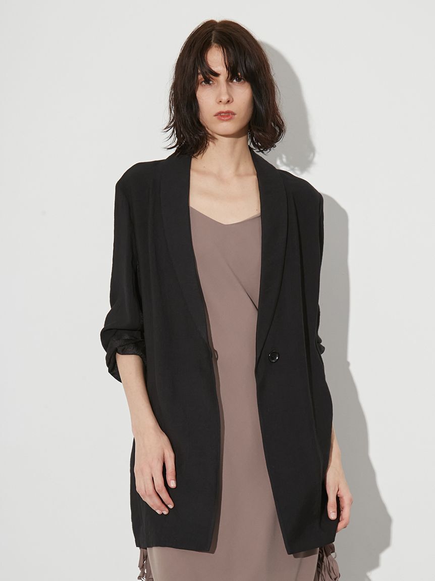 styling/「【セットアップ対応】バックサテンジャケット」|テーラードジャケット|