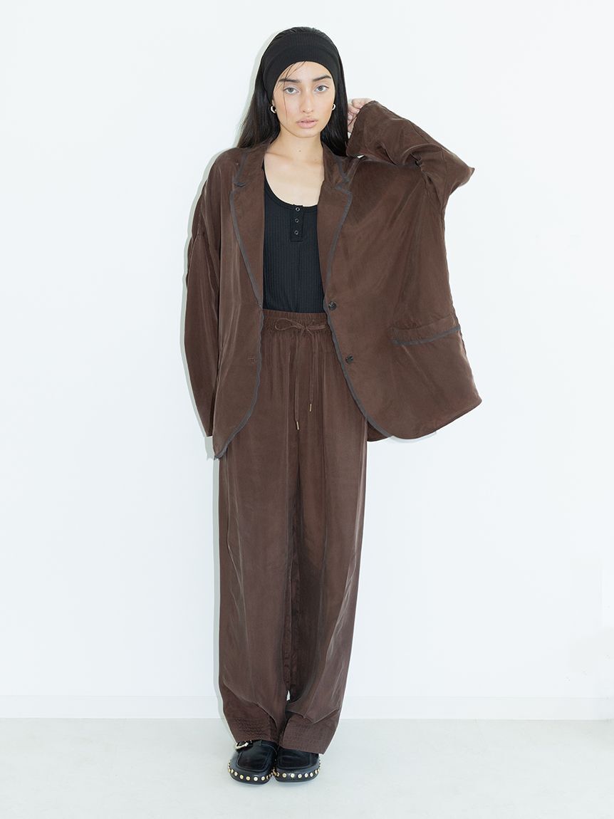 styling/「【セットアップ対応】ワイドタックドローストリングパンツ」|チノ|