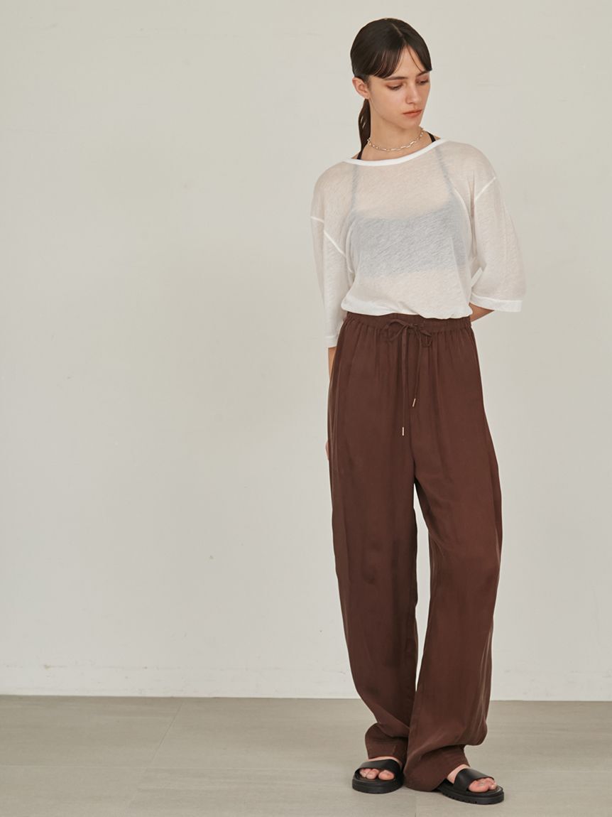 styling/「【セットアップ対応】ワイドタックドローストリングパンツ」|チノ|