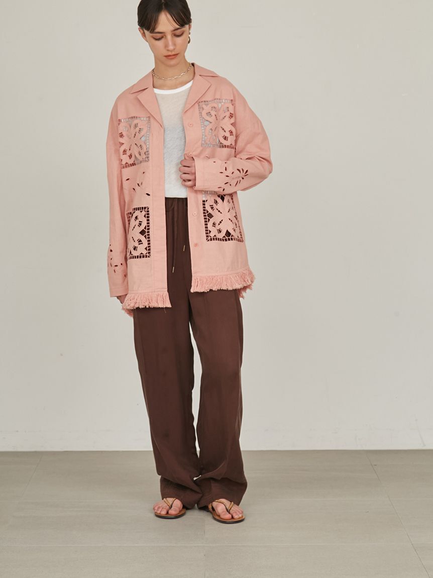 styling/「【セットアップ対応】ワイドタックドローストリングパンツ」|チノ|