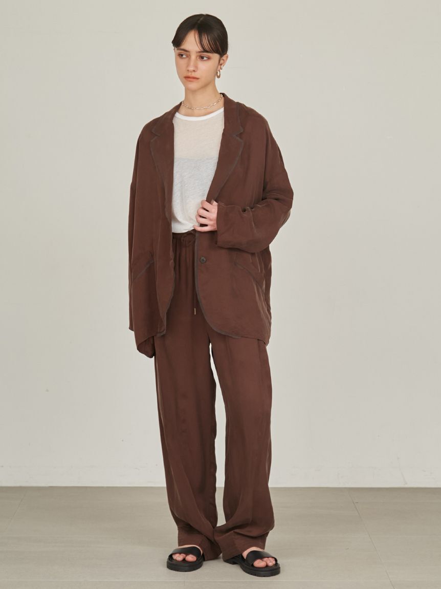 styling/「【セットアップ対応】ワイドタックドローストリングパンツ」|チノ|