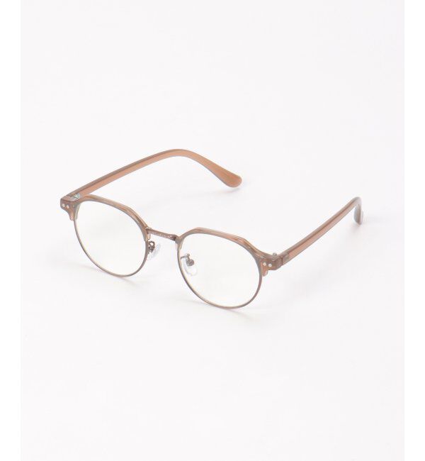 ikka「サーモントクラウンパント型 伊達メガネ」|サングラス|ベージュ