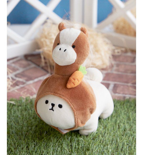 Lbc with Life「PLUFFY かぶりもの アニマル」|クッション・クッションカバー|ブラウン