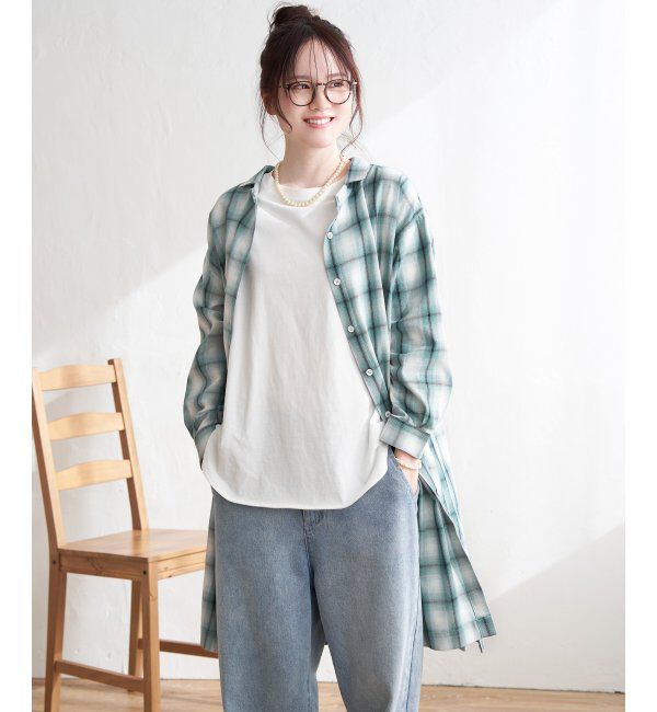 Lbc with Life「シャンブレーチェック3WAYワンピース」|ワンピース|