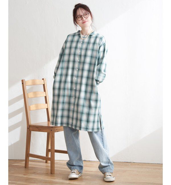 Lbc with Life「シャンブレーチェック3WAYワンピース」|ワンピース|