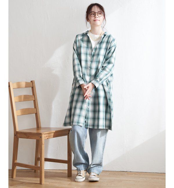 Lbc with Life「シャンブレーチェック3WAYワンピース」|ワンピース|