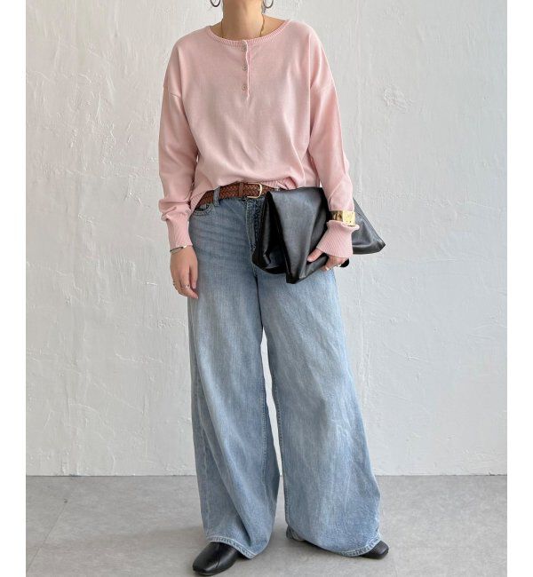 Lbc with Life「コットンタッチ2WAYヘンリーニット」|カーディガン|