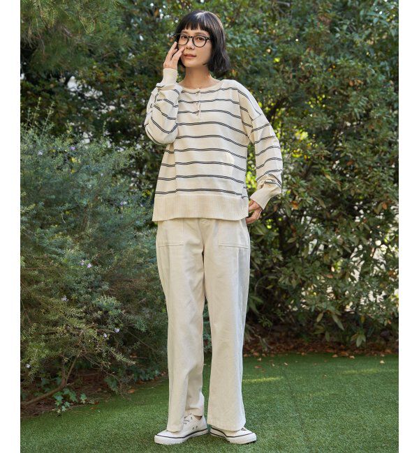 Lbc with Life「コットンタッチ2WAYヘンリーニット」|カーディガン|