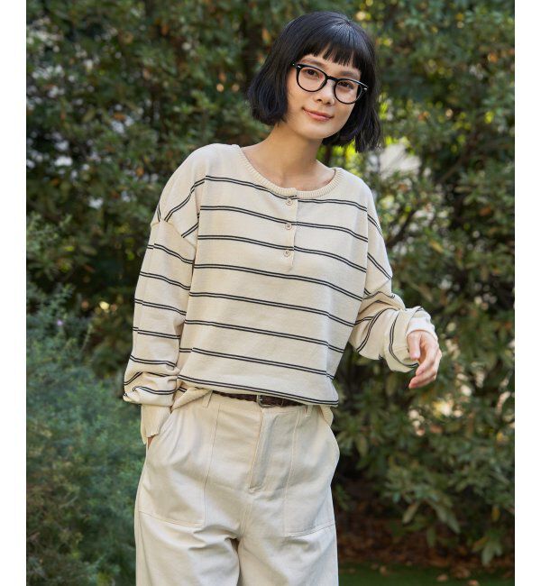 Lbc with Life「コットンタッチ2WAYヘンリーニット」|カーディガン|