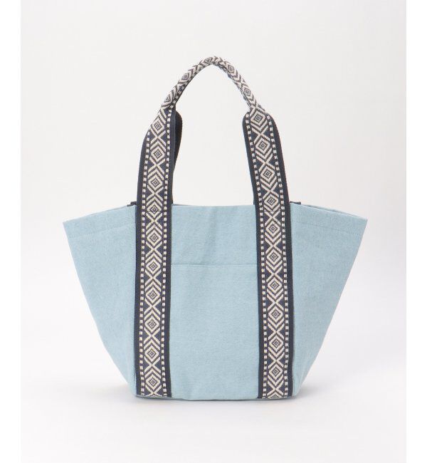 Lbc with Life「キャンバスエスニックテープトートバッグ」|その他|ブルー