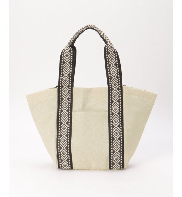 Lbc with Life「キャンバスエスニックテープトートバッグ」|その他|ベージュ