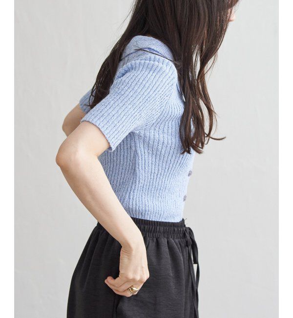 VENCE share style「ブークレミックスニットポロカーディガン」|カーディガン|