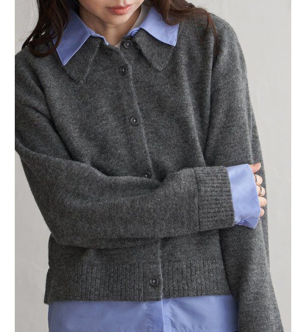 VENCE share style「アルパカタッチシャツドッキングカーディガン」|カーディガン|