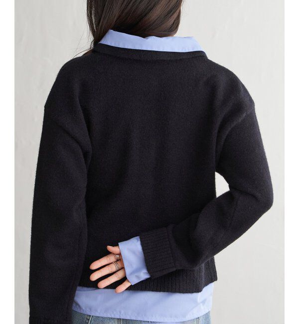 VENCE share style「アルパカタッチシャツドッキングカーディガン」|カーディガン|