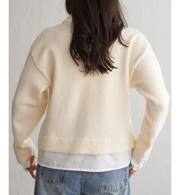 VENCE share style「アルパカタッチシャツドッキングカーディガン」|カーディガン|