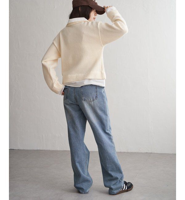 VENCE share style「アルパカタッチシャツドッキングカーディガン」|カーディガン|