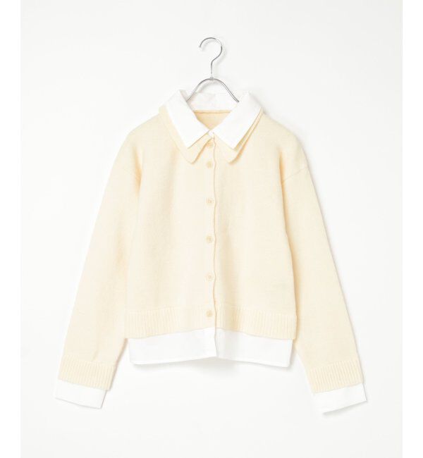 VENCE share style「アルパカタッチシャツドッキングカーディガン」|カーディガン|