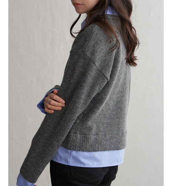 VENCE share style「アルパカタッチシャツドッキングカーディガン」|カーディガン|