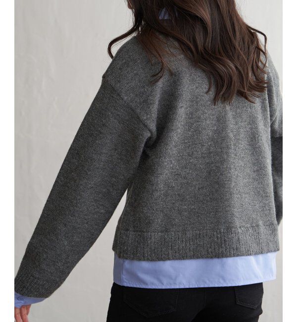 VENCE share style「アルパカタッチシャツドッキングカーディガン」|カーディガン|