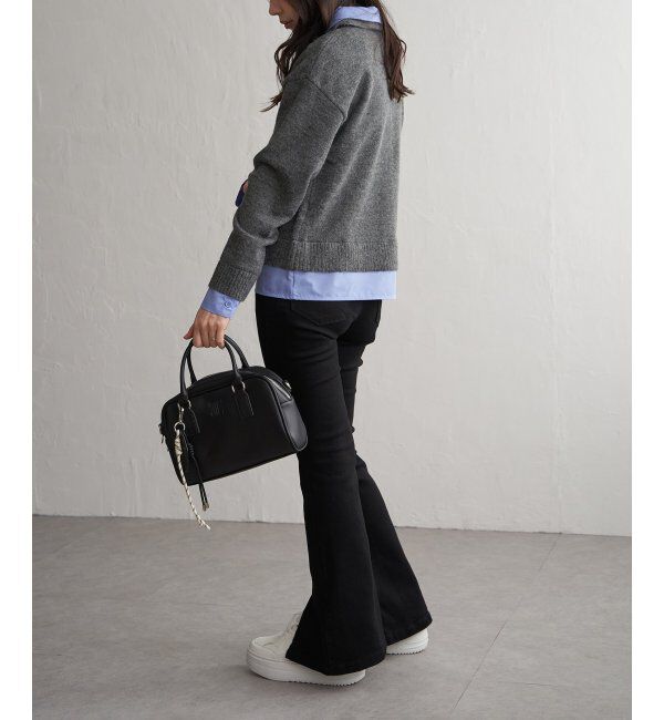 VENCE share style「アルパカタッチシャツドッキングカーディガン」|カーディガン|