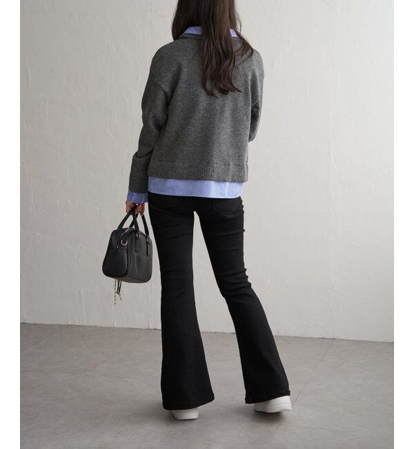 VENCE share style「アルパカタッチシャツドッキングカーディガン」|カーディガン|