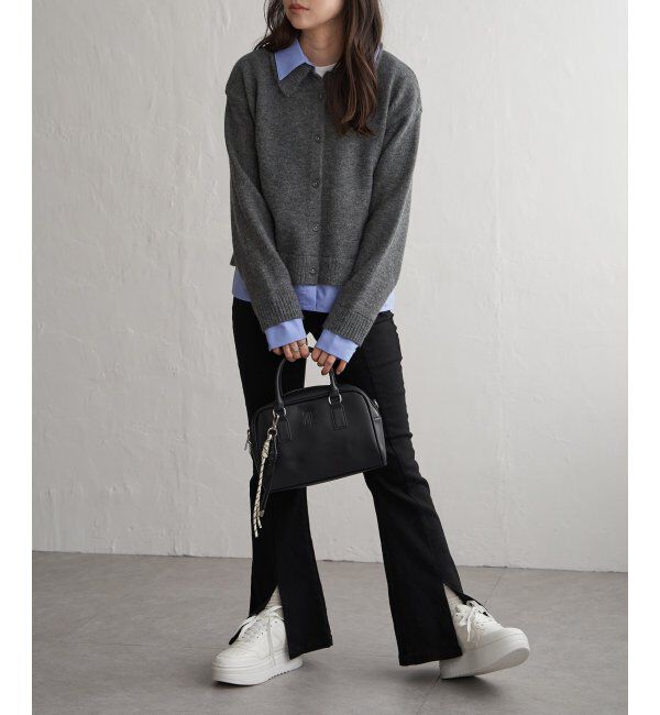 VENCE share style「アルパカタッチシャツドッキングカーディガン」|カーディガン|