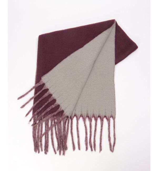 VENCE share style「無地バイカラーマフラー」|バンダナ・スカーフ|ワイン