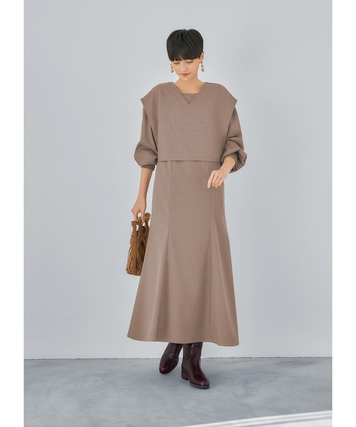 STYLE DELI「【LUXE】ベスト付きマーメイドラインワンピース」|ワンピース|