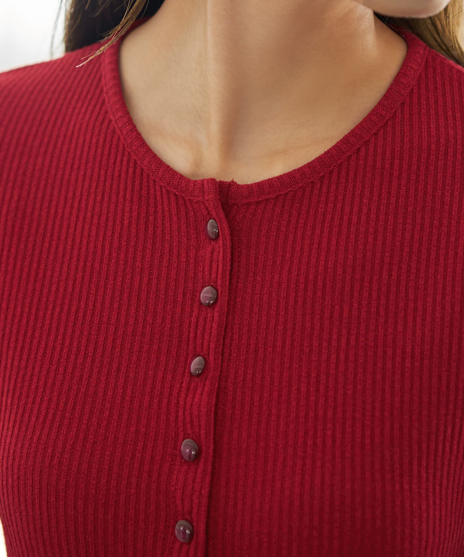 STYLE DELI「ボタンいっぱいリブカットソートップス」|Tシャツ・カットソー|