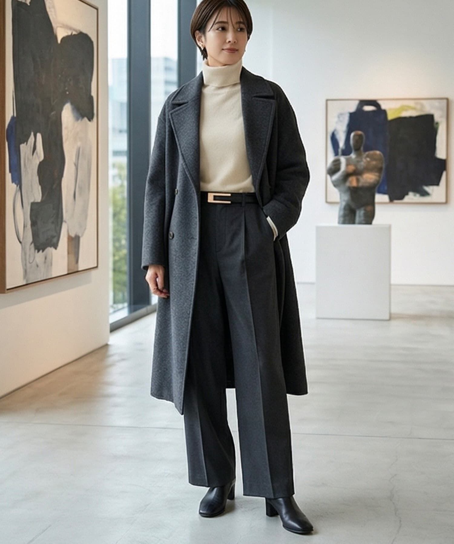 STYLE DELI「【DELI by】スクエアバックルリアルレザーベルト」|ベルト|