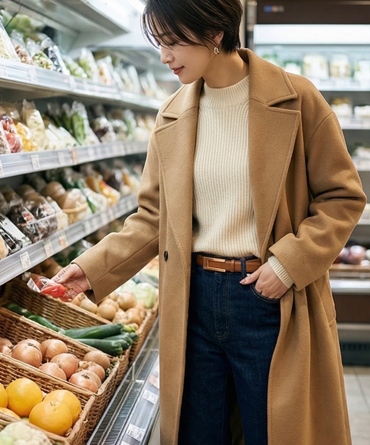 STYLE DELI「【DELI by】スクエアバックルリアルレザーベルト」|ベルト|