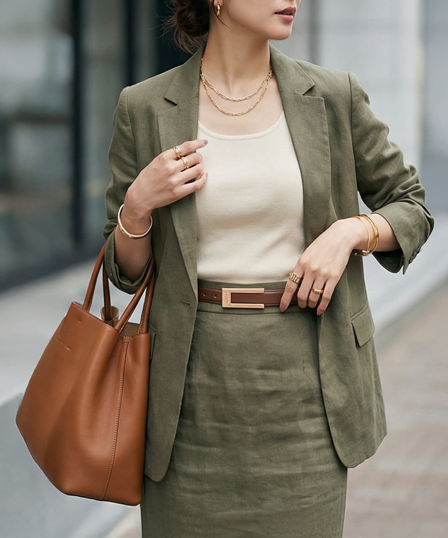 STYLE DELI「【DELI by】スクエアバックルリアルレザーベルト」|ベルト|