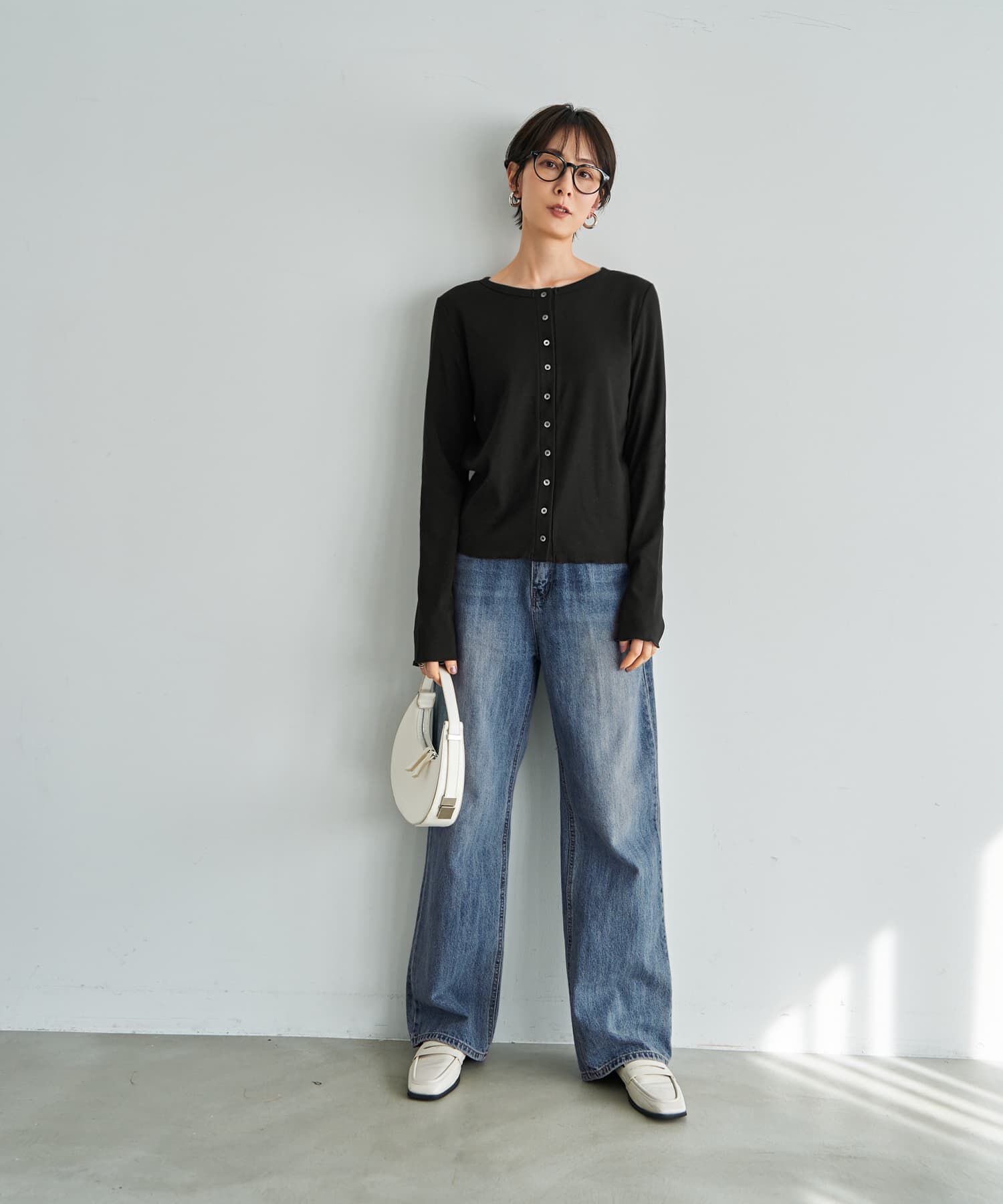 STYLE DELI「メロウ裾カーデ型テレコトップス」|Tシャツ・カットソー|