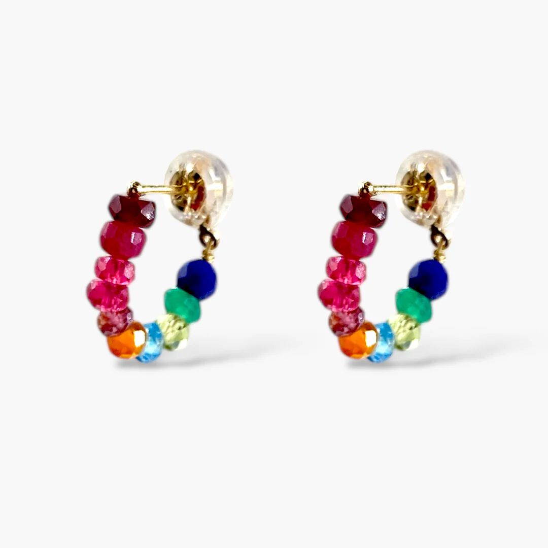 KAORU「グリッター ピアス マルチカラー／K10ピンクゴールド」|ピアス|