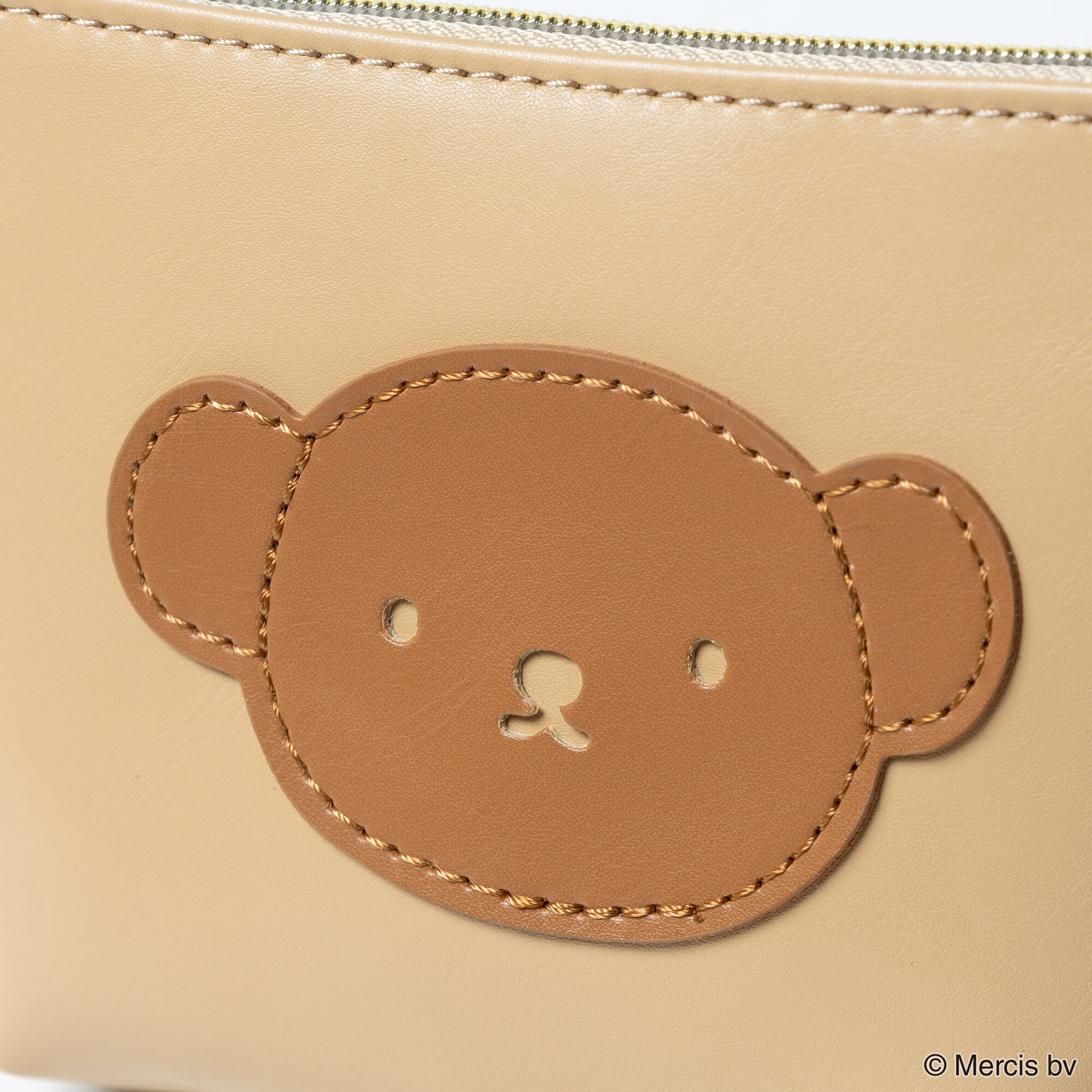  「BRUNA FACE APPLIQUEミニ台形ポーチ」|ポーチ|