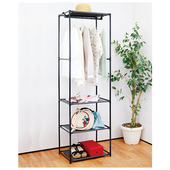 BACKYARD FAMILY「ハンガーラック 通販 3段 軽量 ハンガー ラック 衣類掛け パイプラック 棚 スチール 不織布」|その他|