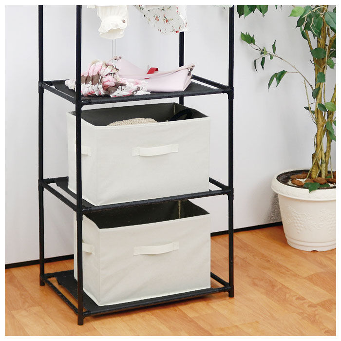 BACKYARD FAMILY「ハンガーラック 通販 3段 軽量 ハンガー ラック 衣類掛け パイプラック 棚 スチール 不織布」|その他|